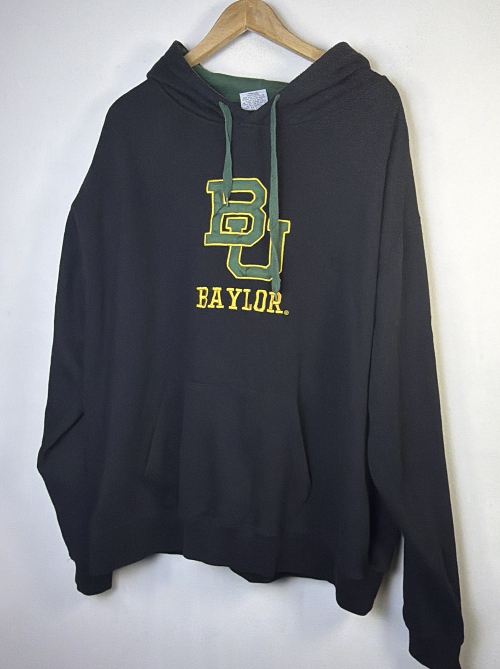 Baylor Bears Green Huddle Hoodie Sweatshirt stadium XXXL embroidered black